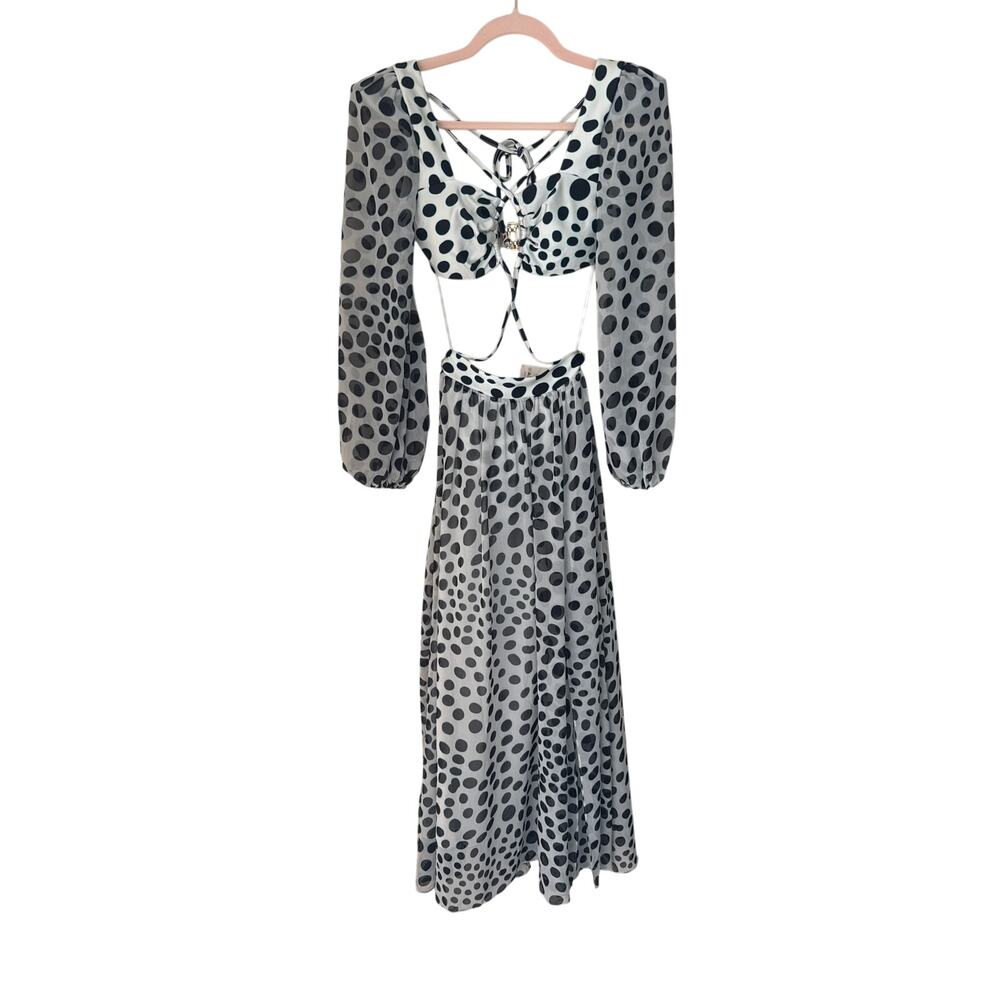 Pat Bo Bossa Chiffon C ut Out Maxi Swim Dress Size XS